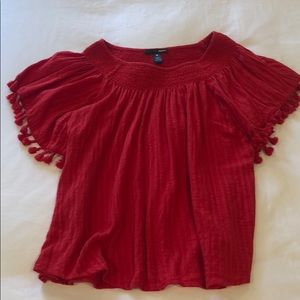 Aqua brand butterfly sleeve top